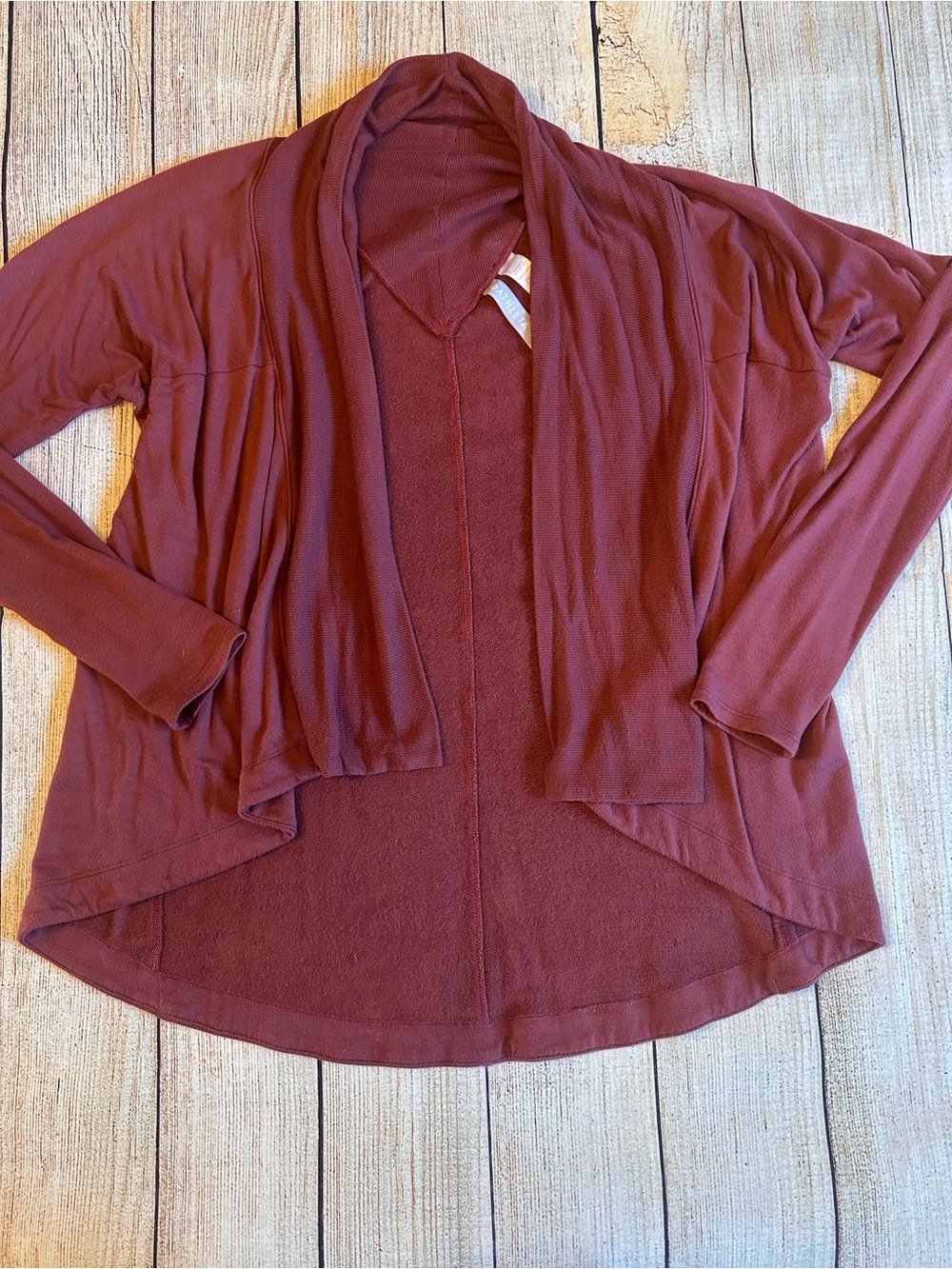 Athleta Nirvana Wrap Cardigan Burgundy Modal XS